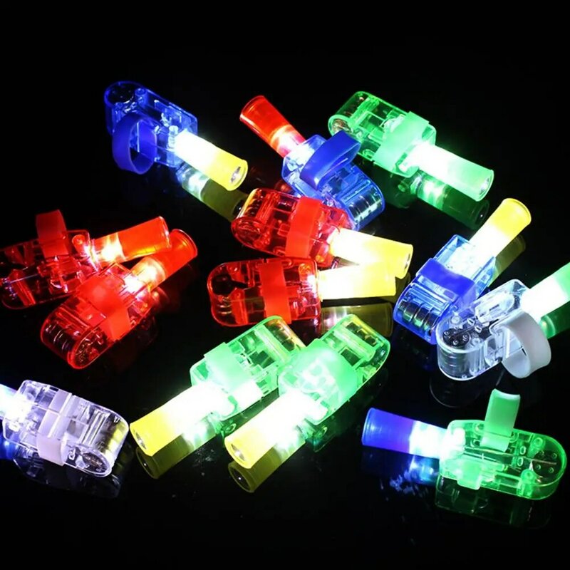 Mini Luz de proyección para fiesta de niños, luces Led para los dedos con anillos de banda elástica, luz de proyección de larga duración para el aula