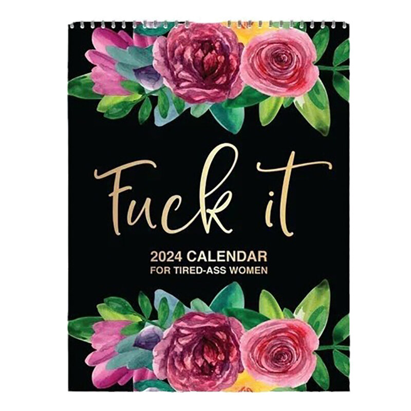 2024 Kalender für müde Frauen, Kalender planer für müde Arsch Frauen Mutter, handgemachte Home Office hängenden Kalender