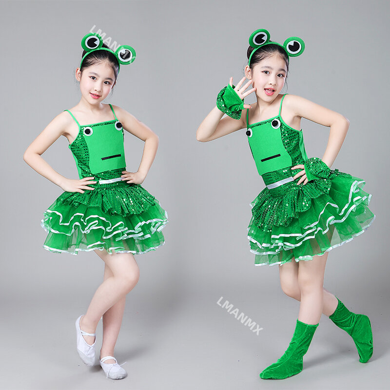 I nuovi vestiti per bambini piccola rana che salta rana performance abbigliamento bambini cartoon animal costumes