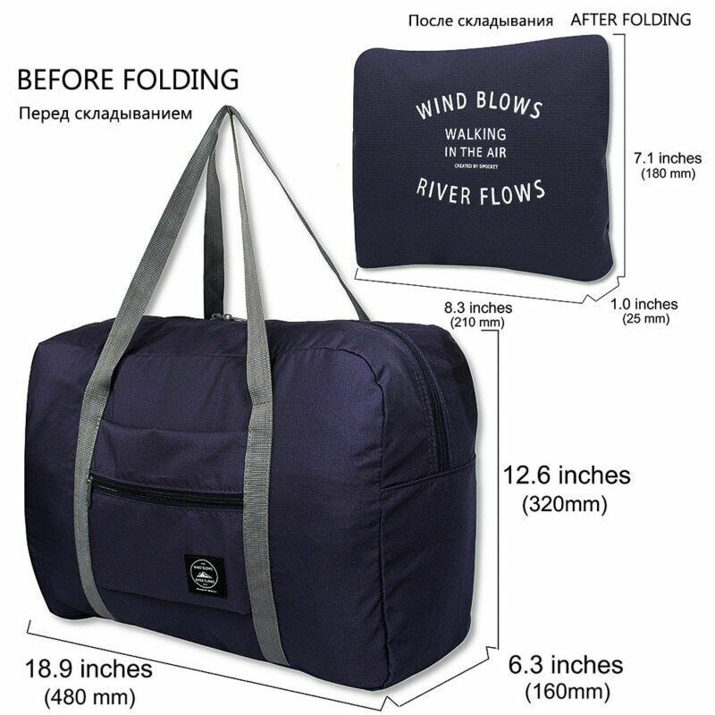 ユニセックスの折りたたみ式トラベルバッグ,大容量のラゲッジバッグ,防水,旅行用