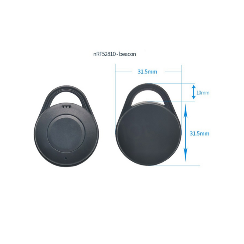 Módulo Bluetooth 5.0 Beacon, Baixo Consumo de Energia, Posicionamento Interno, Preto, 41.5x31.5x10mm, NRF52810
