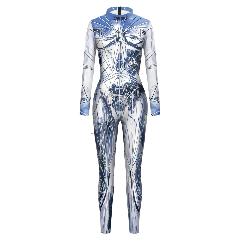 2024 Halloween Carnival Future Technology Cosplay Costume Robot Steampunk Zentai Bodysuit Fancy Suit Jumpsuits