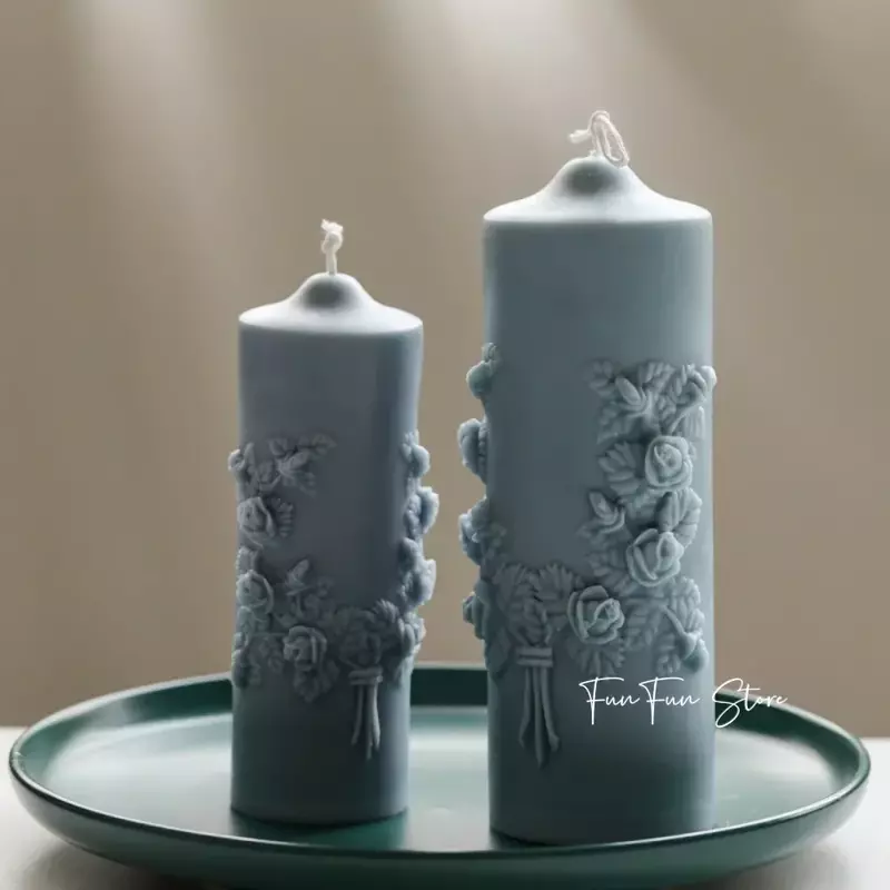 Rosen strauß Duft kerze Silikon form DIY handgemachte Kunst handwerk Kerze Herstellung Gips Seifen form Home Decoration Werkzeuge