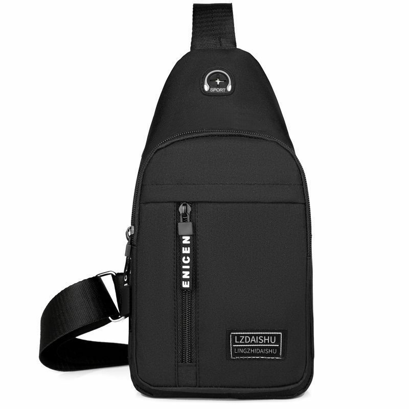 Business Men's Chest Bag Shoulder Messenger Bag Casual Canvas Travel Bag Waist Bag Multifunctional Waterproof Storage Bag