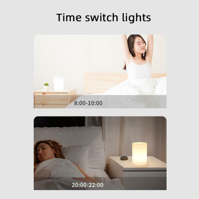 3PCS Tuya Wifi Smart LED Night Light Dimmable RGB Color Table Lamp APP Voice Control Timing Work With Alexa Home
