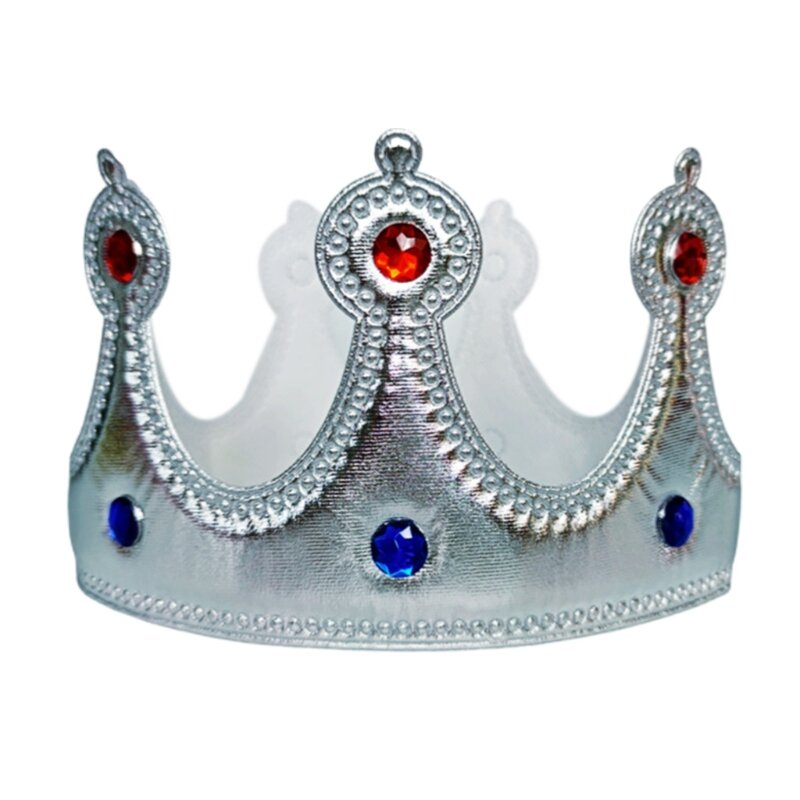 Shiny Party Crown หมวกหมวกสำหรับงานแต่งงานวันเกิดฉลองคอสเพลย์ King Crowns นุ่มผ้าแสดงเครื่องแต่งกาย Dropship