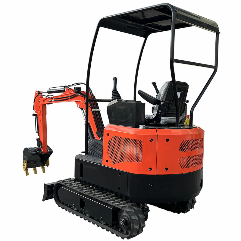 Household 1ton Escavadeira Digger com sidesway, Hidráulica Operada Rubber Track Crawler, Ideal para Vários Terreno Áspero, Personalizado