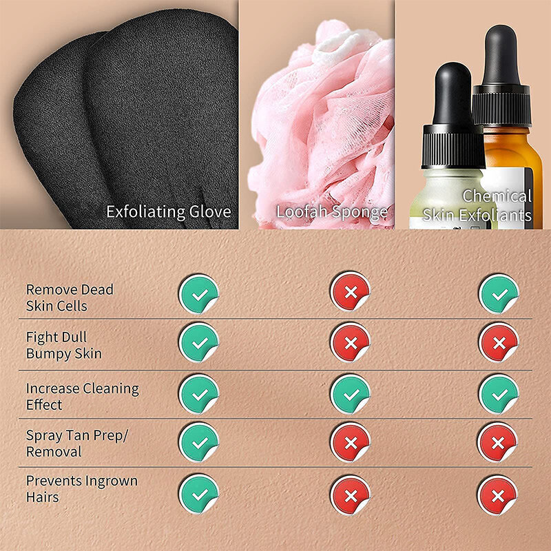 Peeling Body Scrub Shower Bath Glove Scrub Exfoliating Glove Facial Tan Massage Mitt Removal Exfoliate Glove Towel