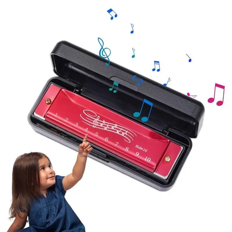 Harmonica For Beginners Mouth Organ Harp, Blue Harmonica, Preschool Toys Musical Instrument Early EducationPortable Synthesizer