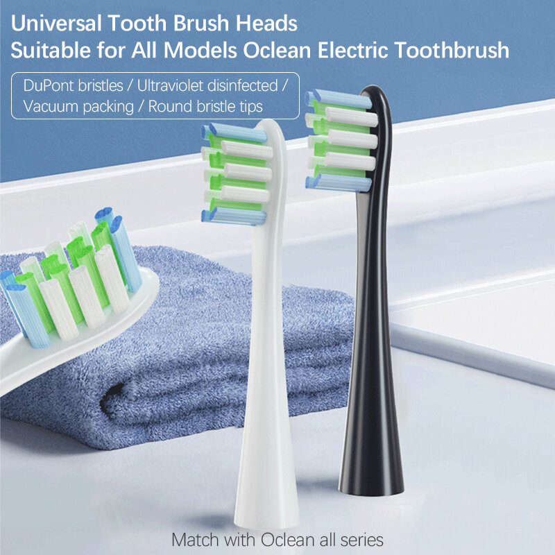 DuPont Sonic Toothbrush substituição cabeças, vácuo cerdas escova cabeças, cerdas macias, apto para Oclean Fluxo, X, X Pro, Z1, F1, um, Air 2, SE, 10pcs