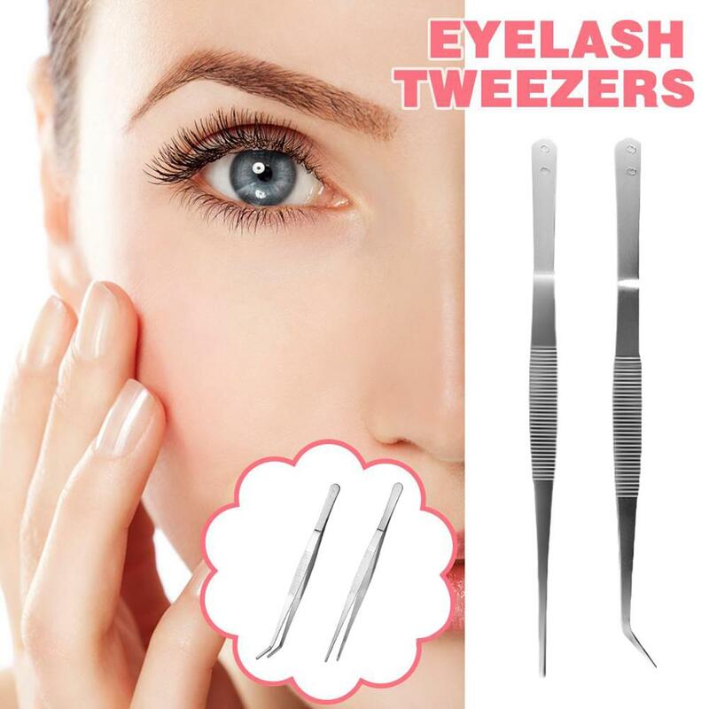 Eyelash Extension Tweezers Stainless Steel 3D Accurate Tweezers Extension Tweezer Clip Tool Multifunction Eyebrow Lash Eyel L1H7