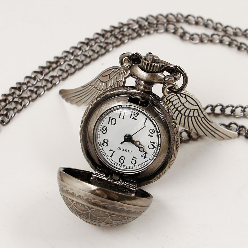 Reloj de bolsillo de cuarzo gris con diseño de bola pequeña, colgante para niños y estudiantes, regalo Popular práctico, temporizador