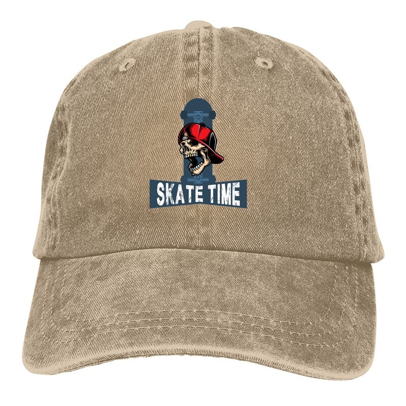 Skateboard Skate Time gorra de béisbol para hombres y mujeres, sombreros, visera de protección, Snapback, Skateboard