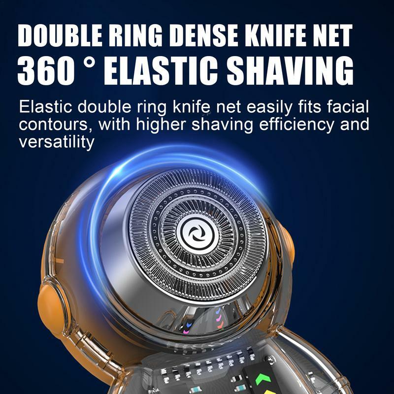 Mini rasoirs portables avec affichage numérique LED pour hommes, fournitures de coupe de barbe multifonctionnelles, rechargeables par USB, étanches