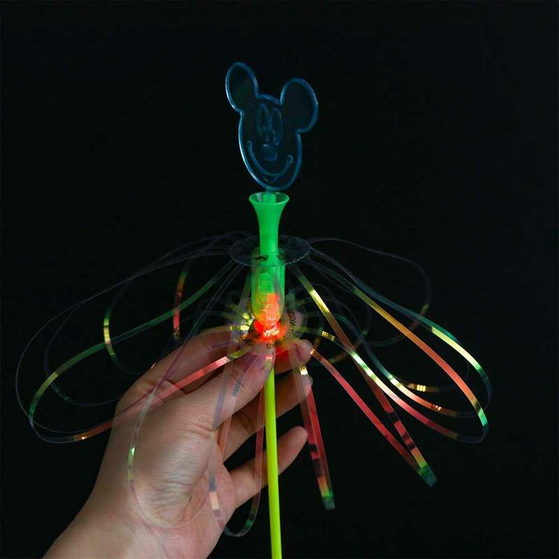 LED照明付きマジックフェアリースティック,魔法のきらめくスティック,レインボーおもちゃ,パーティーコスプレ用アクセサリー