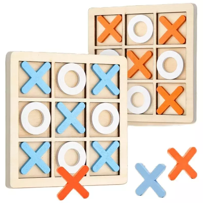 Montessori Wooden Toy Mini Chess Play Game Interaction Puzzle Training Brain Learing Early Educational Toys for Children Kids