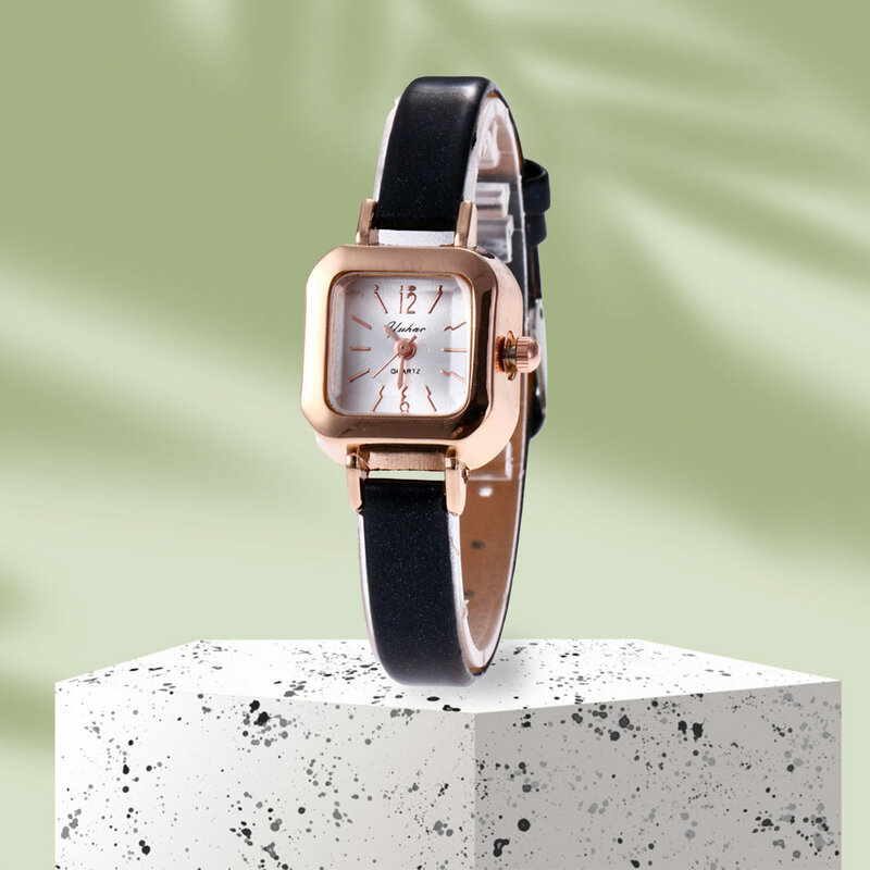 Damska zegarek analogowy kwarcowa klasyczna damska kwadratowy zegarek kwarcowa sukienka zegarek na prezent na Boże Narodzenie urodziny