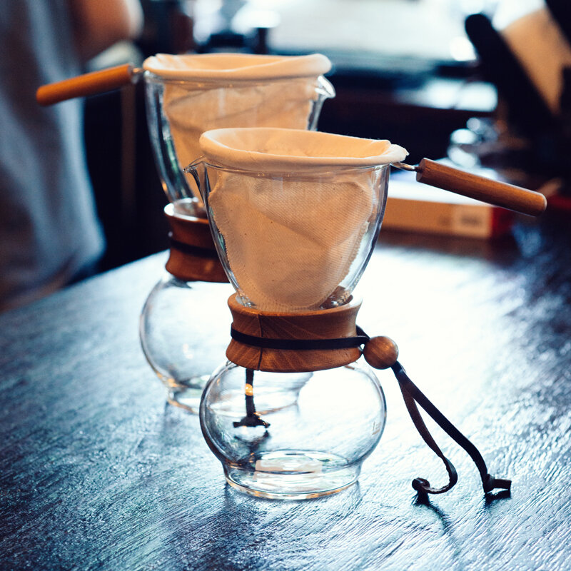 JINYOUJIA-Handgemachtes hitze beständiges Boro silikat glas, Flanell filter, hand gebrühter Kaffee-Sharing-Topf, Japan-Stil, 500ml