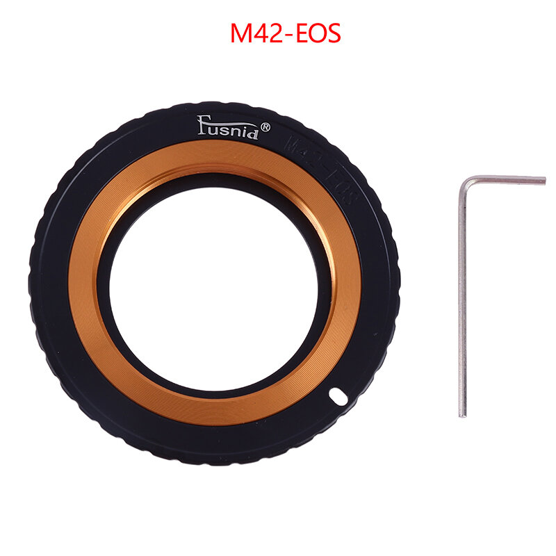 M42 Lens Adapter Metal Ring, adaptador de lente ajustável, anel de conexão para Canon EF 5DIII 5DII 5D 6D 7D 60D