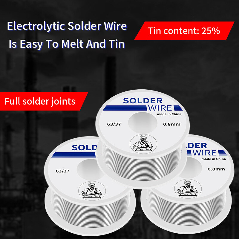 100G 0.6/0.8/1.0/1.2/1.8mm Solder Wire Tin Roll Clean Rosin Welding Core Soldering Wire Flux Reel Tube