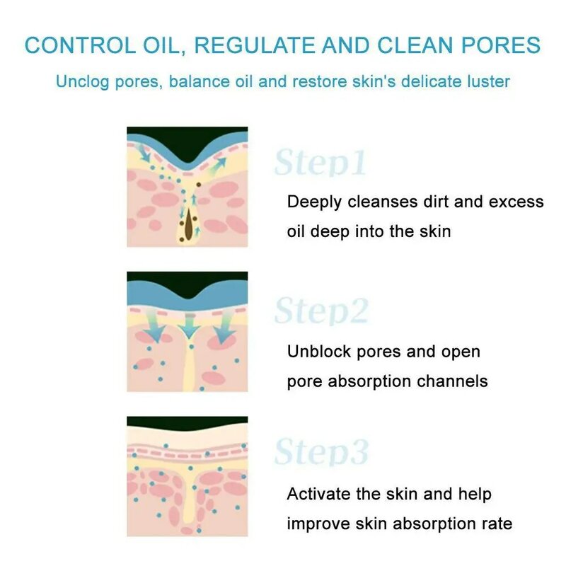 Aminoácido limpador facial, controle de óleo, removedor de cravos, diminuir poros, clareamento, hidratação, iluminar, cuidados com a pele, 100ml