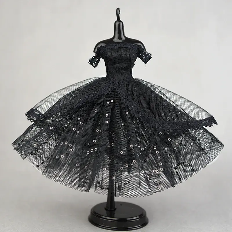 브라이스 인형용 블랙 공주 드레스, 브라이스 인형용 새해 이브닝 파티 드레스, 브라이스 인형용 오프 숄더 의상, 의류 액세서리