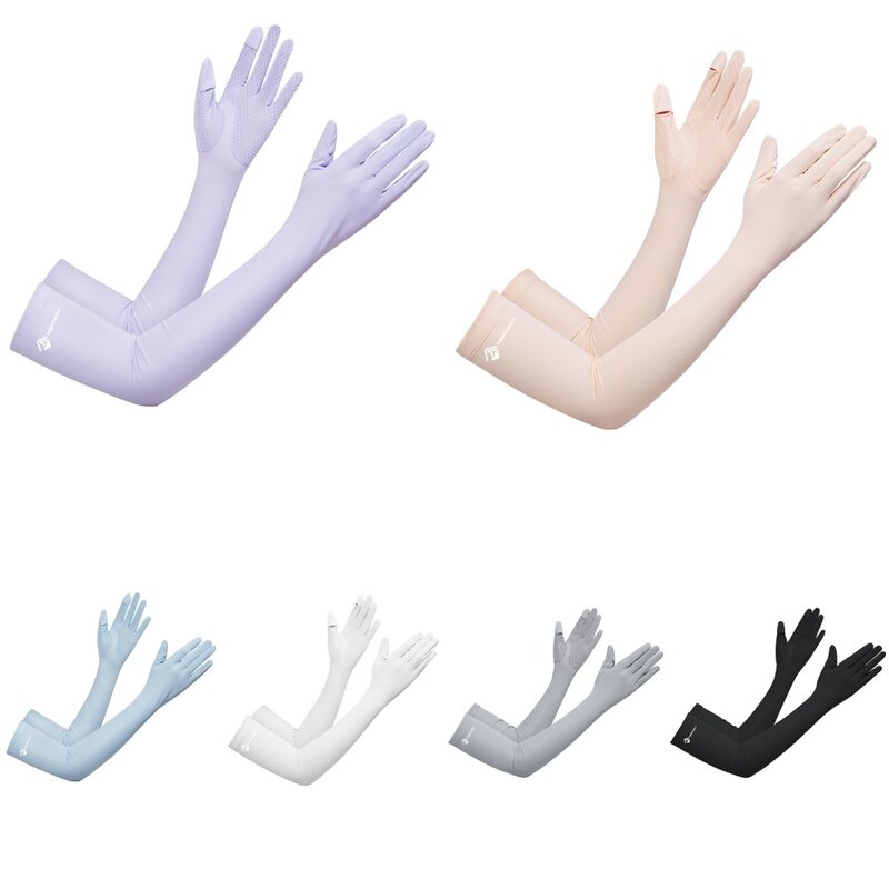 Lodowy jedwab lodowy jedwab rękawice 2024 oddychająca wysoka elastyczność jazda rękawiczki do jazdy antypoślizgowe ochraniacz na dłoń Anti-uv Cove lato