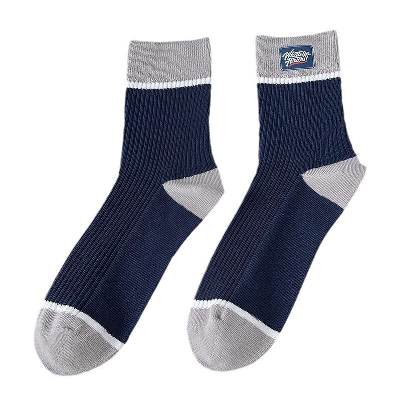 LKWDer Brtand 5Pairs Casual Mens Socks Medium Cylinder Sweat-absorbing Odor Anti-odor Sports Socks Breathable Sock