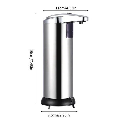 250ML Automatic Gel Dispenser Hand Induction Touchless Gel Dispenser With IR Sensor Stainless Steel Container