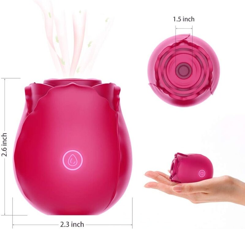 Vibratore per succhiare la Vagina a forma di rosa intimo buona ventosa per capezzoli leccata orale stimolazione del clitoride potenti giocattoli del sesso per le donne