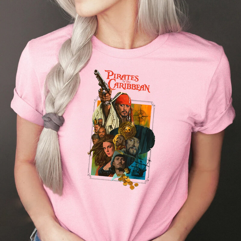 Dode Mannen Vertellen Geen Verhalen Grafische Print T-Shirts Klasse Film Vintage Captain Pirate Tee Dames Kleding Comfort Kleuren Dames Shirt