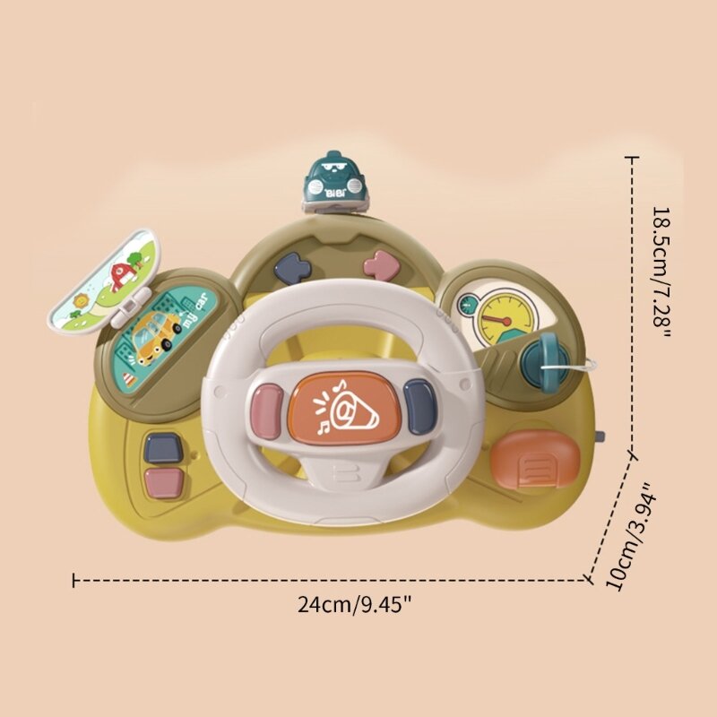 Mainan Roda Kemudi Pengemudi Bayi Mainan dengan Musik & Lampu Bayi Mainan Montessori Lucu DropShipping
