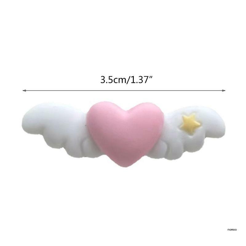 Sweet Heart Wing Hairpin Y2k Hair Clip Summer Duckbill Hairpin for Woman