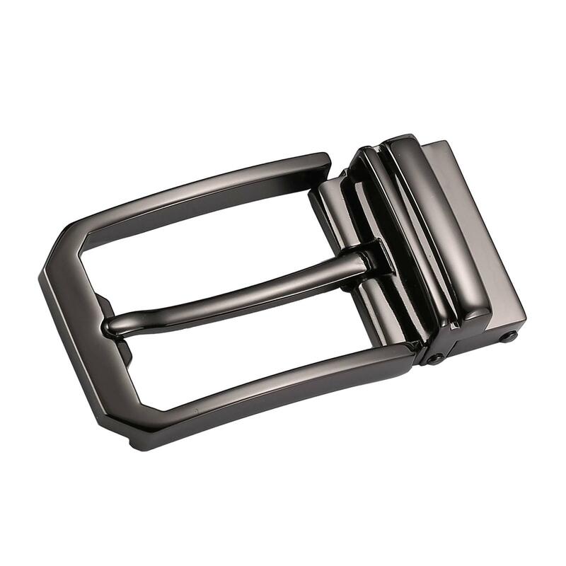 Hebilla de cinturón de aleación de Zinc para hombre, Pin clásico de una sola punta, hebilla de Pin rectangular, informal de negocios, 32mm-34mm