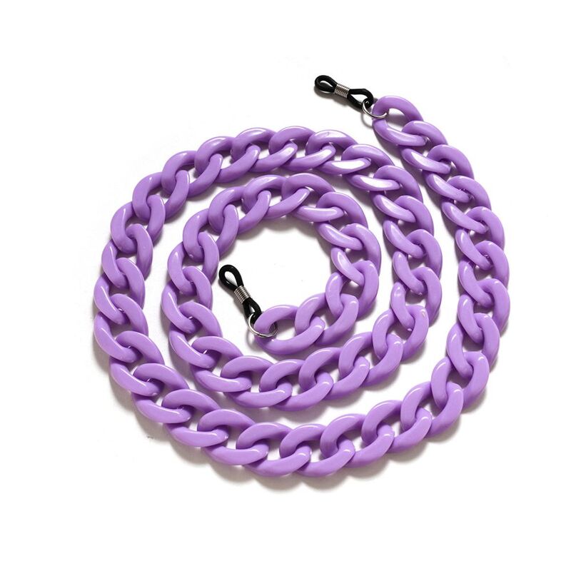 17*24 mm Colorful Acrylic Mobile Chains Glasses Chains Strands Parts Linked Bag Chains Women Jewelry DIY Components N027-02