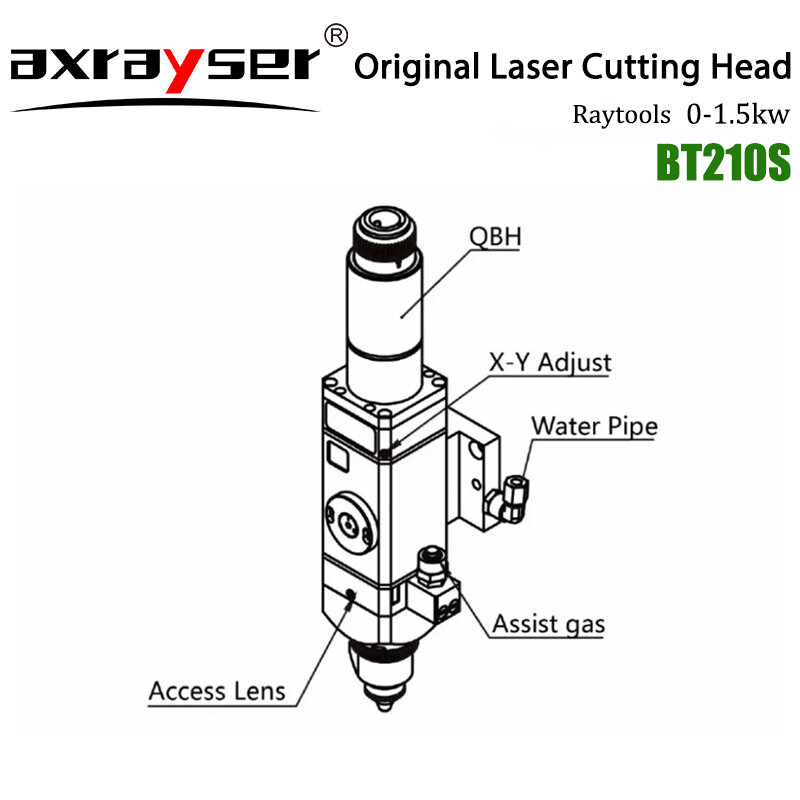 Original BT210S Raytools Head Empower BT240S Plane 3D Cutting Series Fiber Laser Cutting Machine Part 0-3KW QBH Raycus IPG CNC