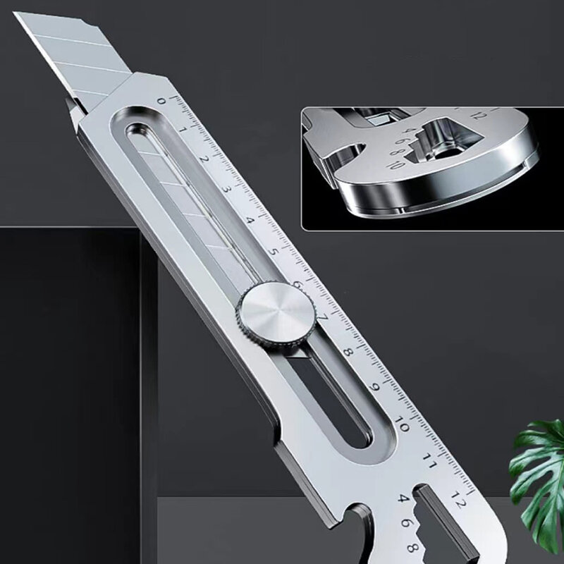 6 funzioni In 1 coltello multiuso In acciaio inossidabile da 18mm coltello da taglio per carta da parati interamente In acciaio resistente e resistente nuovo