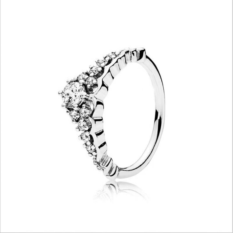 2023 New Authentic 100% 925 Sterling Silver Wing Clear Zircon Sparkling CZ Pantaro Rings For Women Jewelry Anniversary