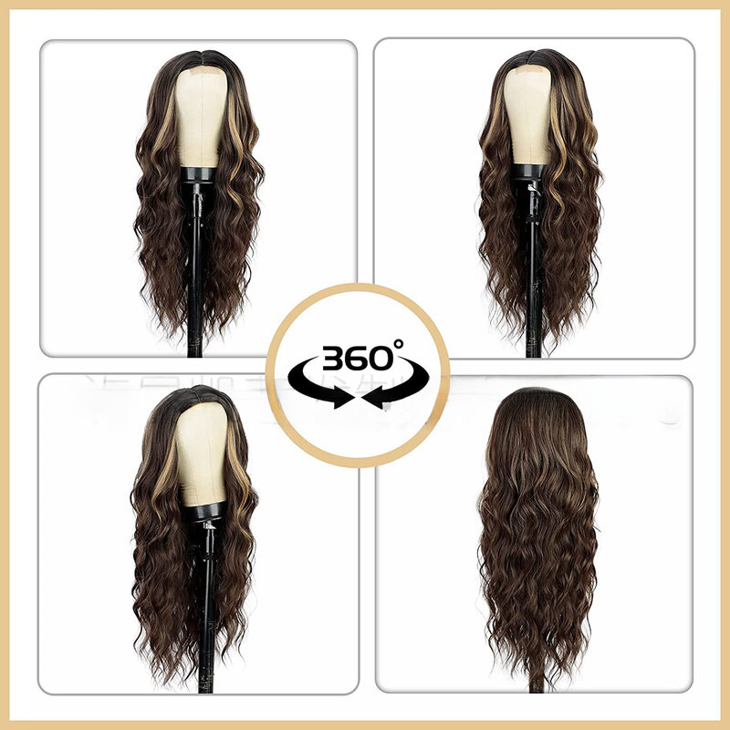 Новые модели модных длинных вьющихся волос, высокотемпературный женский парик с нитью из синтетического волокна, ежедневное украшение