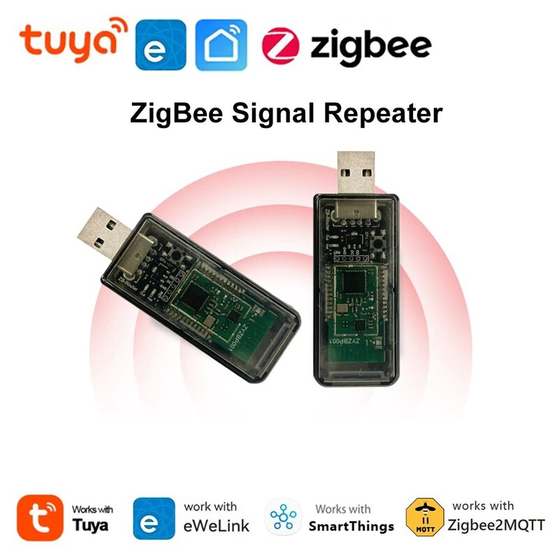 Усилитель сигнала ZigBee USB, повторитель сигнала для Tuya Smart Life eWeLink Home Assistant ZigBee2MQTT Tasmota SmartThings