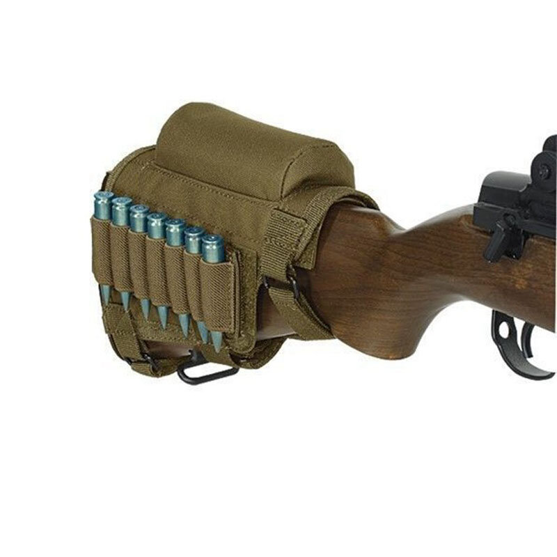 Airsoft tático caça buttstock bochecha resto bolsa com ar15 munição escudo caso portador titular arma acessórios saco