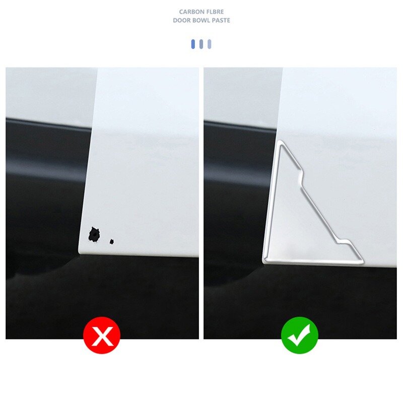 Transparente Adesivos de protecção para a porta do carro Canto, Anti-Colisão, Anti-Scratch Capa, Porta do carro Protector Etiqueta, acessórios, 2 PCs, 4PCs