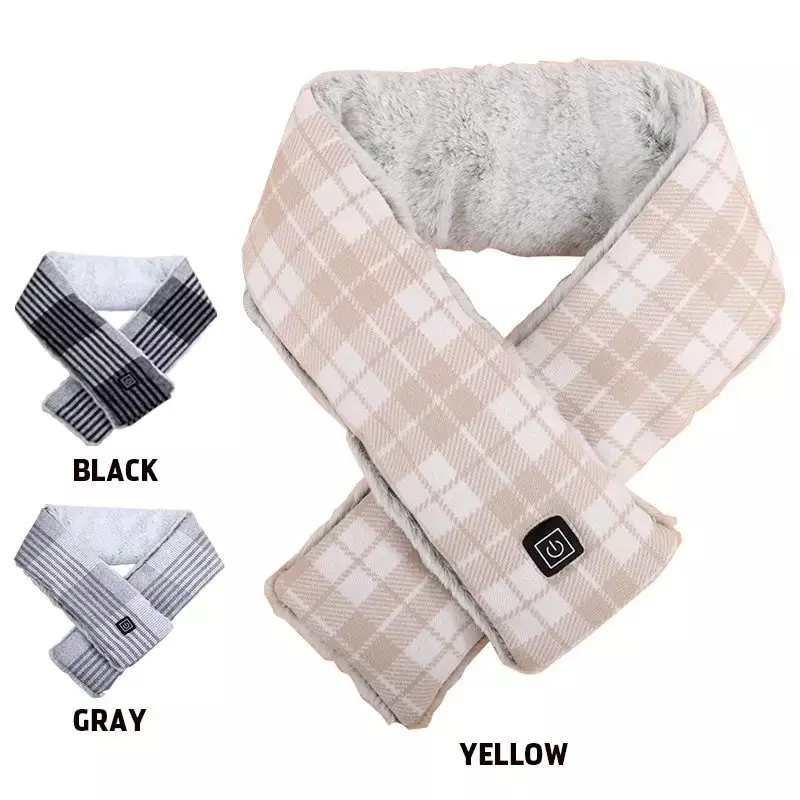 USB Heated Scarf With Neck Heating Pad Temperature Adjustable Electric Heating Pad Winter Warmer Scarf for Women Men Kids