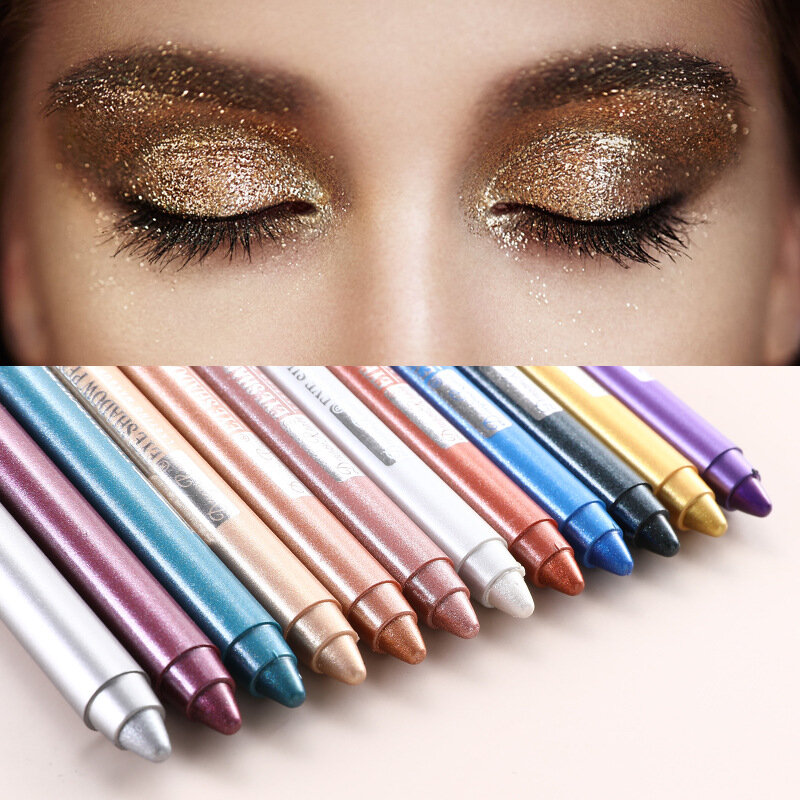 Long Lasting Pearlescent Sombra Lápis, Glitter Silkworm Liner, Pen Highlighter, Matte Eye Shadow Stick, Eyes Makeup Cosmetics