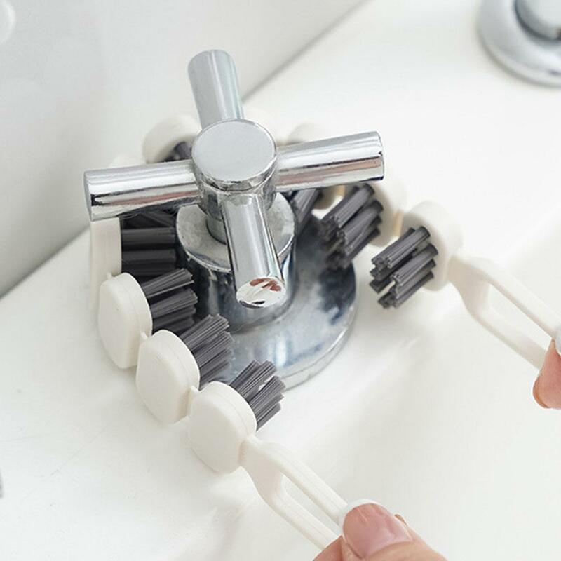 Сгибаемая щетка для кухни ванной комнаты, направляющая для оконных канавок, щетка для чистки канавок, практичный инструмент для мытья канавок S8u9