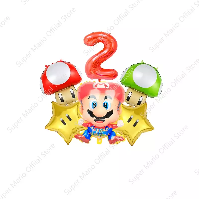 Ensemble de ballons en aluminium Super Mario Bros, fournitures de décoration de fête d'anniversaire, thème de dessin animé Anime pour mariage, convoquer, cadeaux de Noël