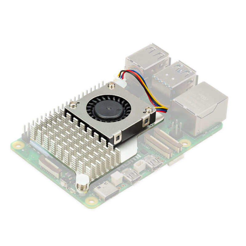 Raspberry Pi Active Cooler Fin Heatsink Speed Adjustable PWN Fan Cooling Heat Sink Radiator for Raspberry Pi 5
