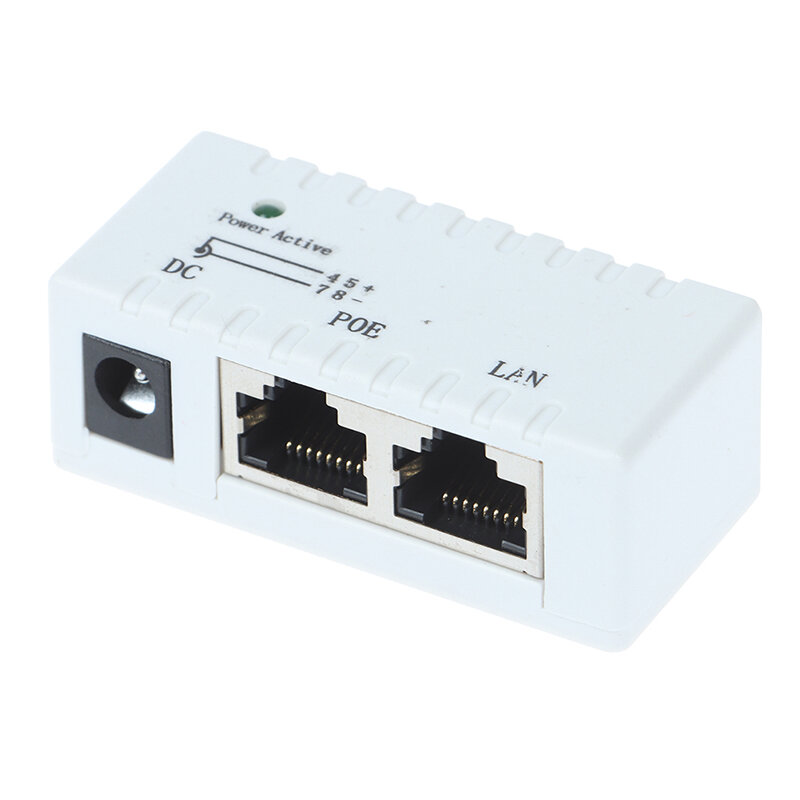 Inyector POE pasivo para cámara IP VoIP, dispositivo AP de red de 10/100 Mbps, adaptador de montaje, 2V-48V, 1 unidad