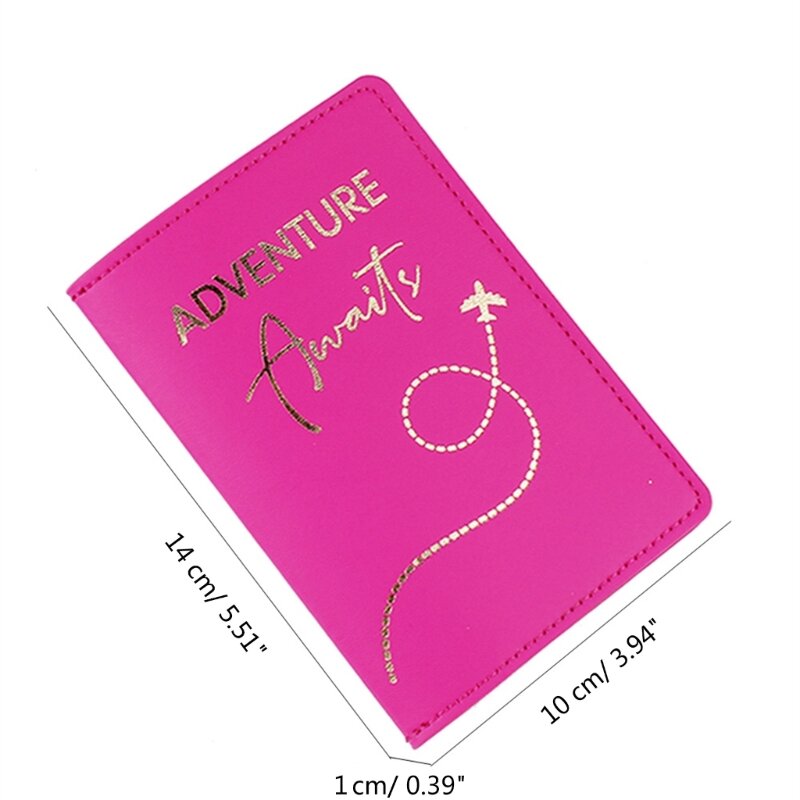 Vỏ hộ chiếu PU sành điệu cho đám cưới Dập nóng Hộp đựng thẻ máy bay đơn giản