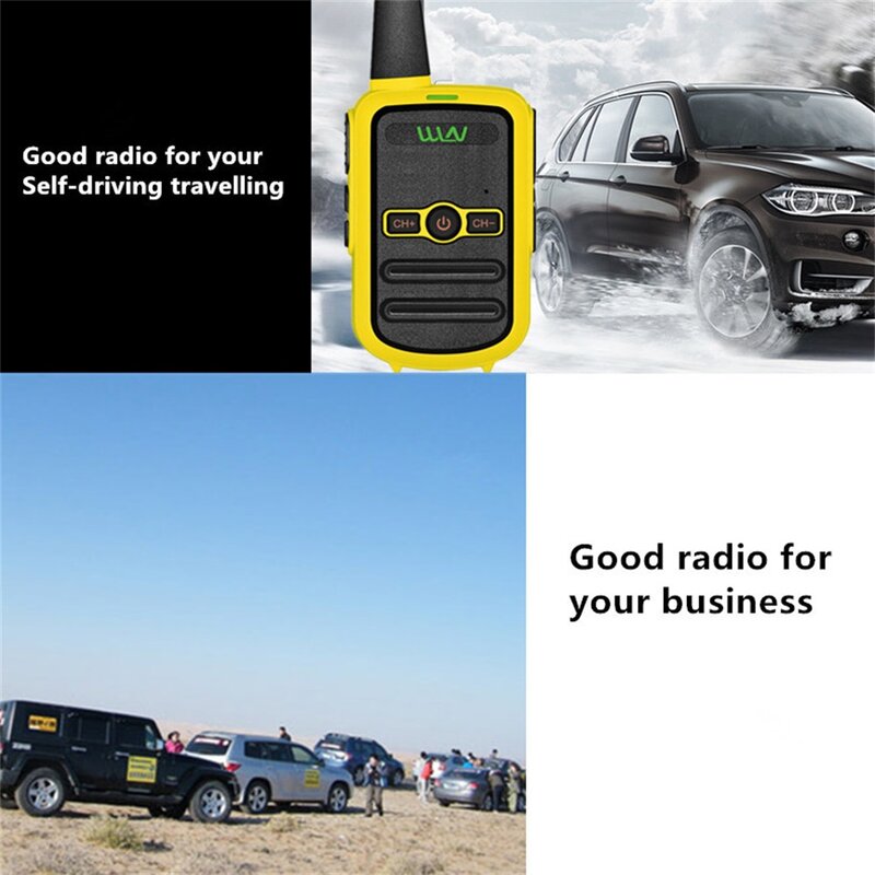 WLN KD-C51 미니 전문 워키토키, 휴대용 야외 양방향 라디오, 핸드헬드 인터콤, UHF 트랜시버 워키토키